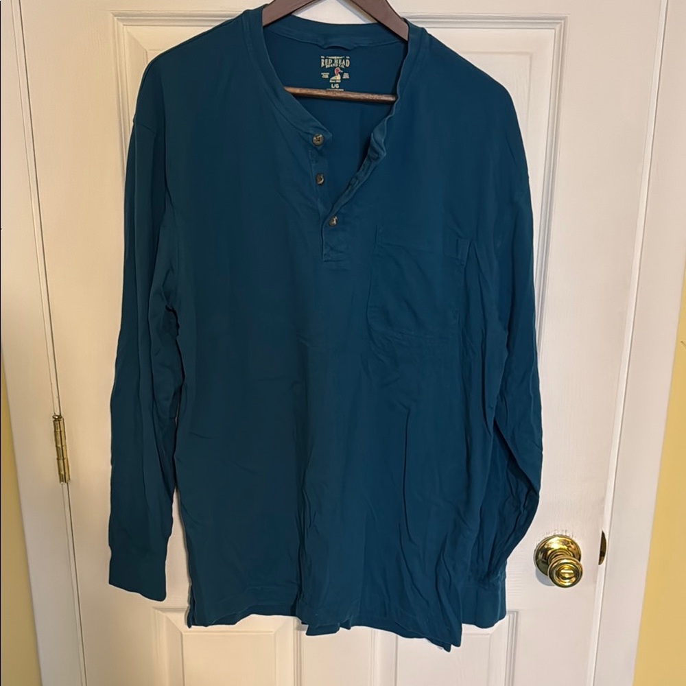 RedHead Blue Long Sleeve Tee Casual Knit